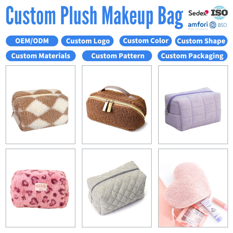 Bolsa de Maquillaje de Felpa Personalizada