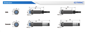 Interruptor de proximidad GTRIC M12 Distancia de detección 2mm o 4mm DC 10-36V PNP NPN Sensor de proximidad inductivo de metal inteligente - Product Image 5