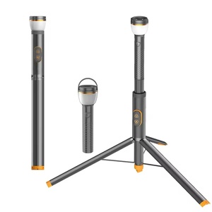 Venta al por mayor de múltiples funciones al aire libre Camping lámpara telescópica plegable LED fuente de luz 3 modos telecontrol magnético - Product Image 2