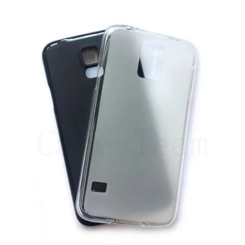 Üretici toptan mat TPU durumlarda yumuşak buzlu arka kapak silikon cep telefonu kılıfı Samsung Galaxy S5 Neo siyah için