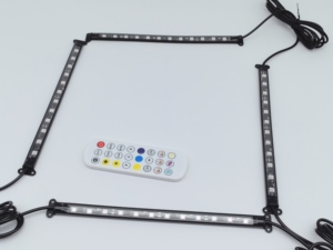 4 adet 12V RGB LED araba LED şeritler iç ortam ışığı süslemeleri atmosfer Smartphone App kontrol araba ışık aksesuarları - Product Image 5