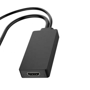 Convertidor Pass EMI de VGA a HDMI, adaptador con soporte de Audio y resolución de 1080P, entrada VGA a salida HDMI con alimentación USB