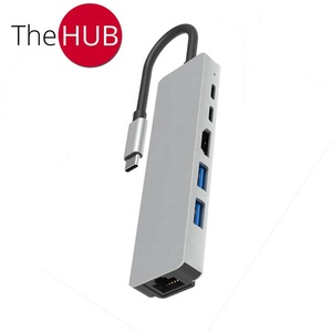 OEM vendita calda 6 in 1 tipo-c stazione dock di espansione Gigabit porta di rete adattatore HDMI schermo proiezione USB3.0 hub expander... - Product Image 5