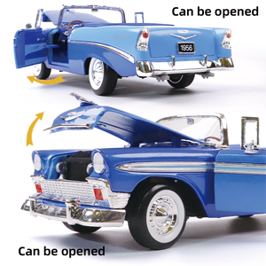 ラッキーダイキャスト1956シェビーカーモデル金属収集可能シミュレーション1/18ダイキャストカー合金車モデル玩具 - Product Image 5
