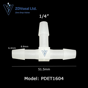 ZDVsealミニ3/16 "4.8mm T形状等しいホース有刺鉄コネクタパイプユニオンカップリングプラスチック3ウェイティージョイントホースバーブチューブ継手 - Product Image 5