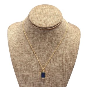 Labradorit baget şekli gümüş altın kaplama el yapımı ayarlanabilir kolye şubat mart ağustos ekim kasım - Product Image 6