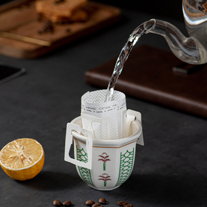 エレガントな伝統的なパターンを見つけるヤシの木180ml6oz磁器中東アラビアエスプレッソコーヒーカップハンドシェイクセラミックマグ - Product Image 1
