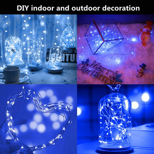 <strong>Battery</strong> Operated <strong>Timer</strong> Remote Control Copper Wire Fairy <strong>Lights</strong> 50 LED Waterproof 5m Christmas Holiday Decoration 100 2 Years 15