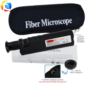 Atacado Microscópio De Fibra Portátil 400X <span class=keywords><strong>Display</strong></span> LED Potência Óptica e Eletrônica com Equipamento De Saída De Cabo Testing Inspection