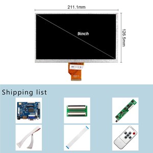 Lcd Multi Media Ad Displayer Módulo Lcd Pantalla de visualización 800X480 At090Tn10 Panel Lcd de 9 pulgadas con placa de controlador Ttl de 50 pines - Product Image 5