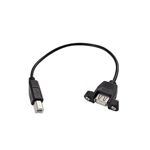 Panel montajlı USB 2.0 a dişi USB2.0 B erkek yazıcı tarayıcı adaptör veri kablosu vidalı kilit - Product Image 3