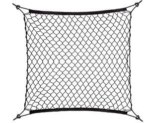 Rete a rete nera ad alta elasticità 80x80cm per rete da carico per bagagliaio con ganci - Product Image 2
