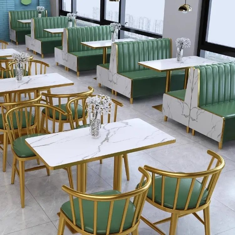 Cafetischstühle Fast Food Esstisch Restaurant-Set Möbel Bar Pub Tischstühle mit Metall-Holzbein 2024 Moderne Nachfrage