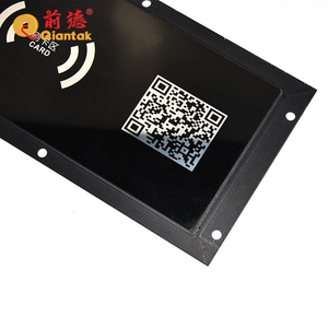 Бесплатный образец пользовательского QR-кода кард-ридер переключатель акриловый сенсорный экран панель управления горячим тиснением Поверхности пластиковая печать этикетка - Product Image 3