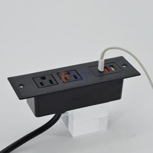 <strong>Dual</strong> <strong>Sockets</strong> and <strong>USB</strong> Ports in Different Level Power Outlet for Power Strip Furniture - Product Image 2