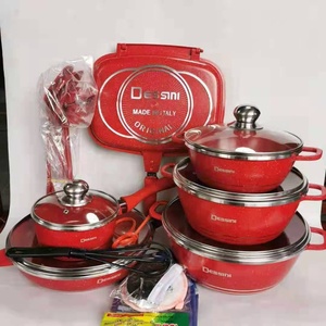Dessini23pcs調理器具セットMaifanストーンダイキャスト調理器具セットキッチン用強化ガラス蓋付き焦げ付き防止ポット - Product Image 3