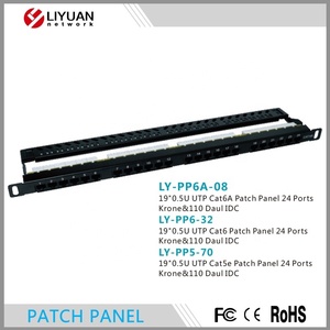 LIYUAN NingBo Proveedor 110 0.5U 24 puertos Cat5e Sin blindaje LSA IDC Modular UTP Patch Panel para aplicaciones de red - Product Image 3