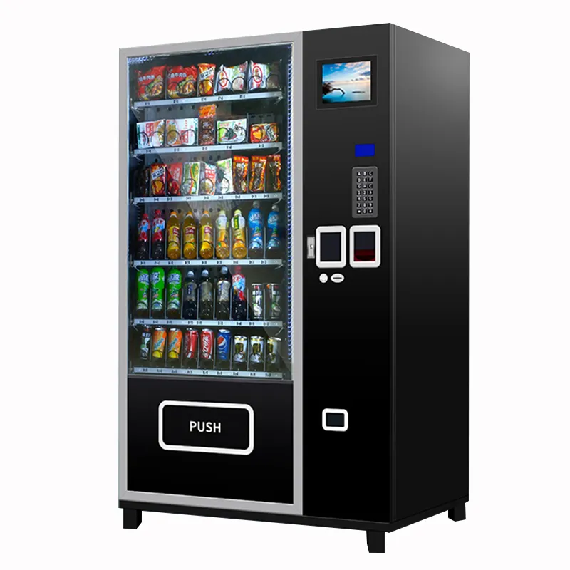 Máquina de venda automática de água potável, sorvete com tela sensível ao toque para alimentos e bebidas, recém-chegado, 2022