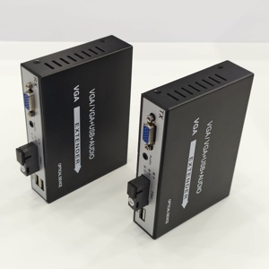 千兆VGA光纤收发器扩展器20公里VGA光纤转换器，带USB KVM音频 - Product Image 2