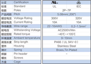 XINYA5.08 mm Pcb <strong>Spring</strong> <strong>Terminal</strong> <strong>Block</strong> Clamp for PCB Mounting Assemblable - Product Image 4