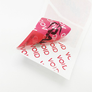 <strong>Red</strong> <strong>Color</strong> Customized Logo/QR <strong>Code</strong>/Barcode Adhesive Sticker VOID OPEN Security Sticker Seal PET Tamper Evident Label - Product Image 3