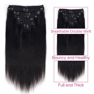 คลิปต่อผมมนุษย์,คลิปต่อผมตรง7ชิ้นคลิปต่อผมมนุษย์เรมี่แท้ - Product Image 2