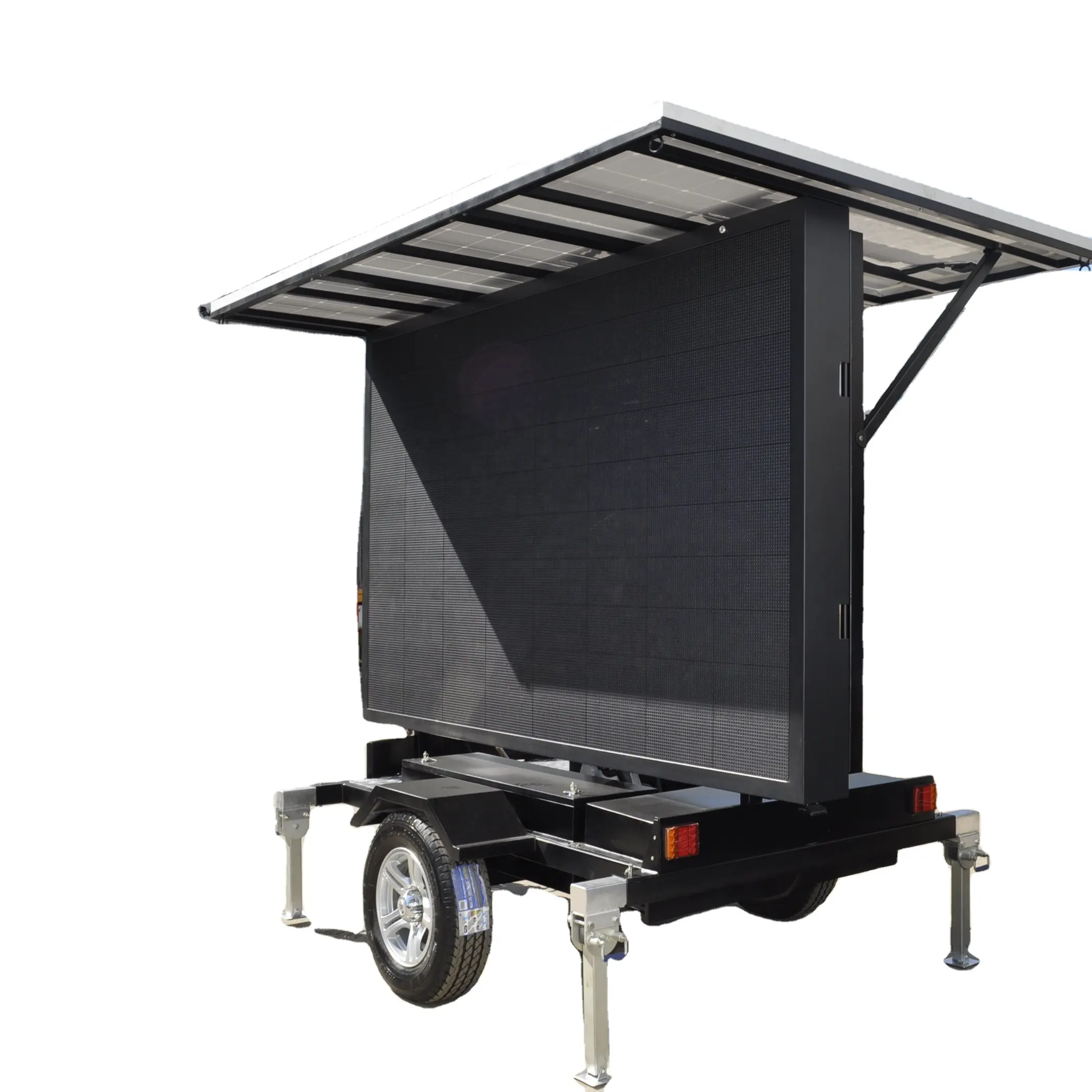 Papan Pesan Variabel Ponsel P16mm, EN12966 Papan Pesan Trailer Tanda Trailer Portabel Tanda LED Trailer