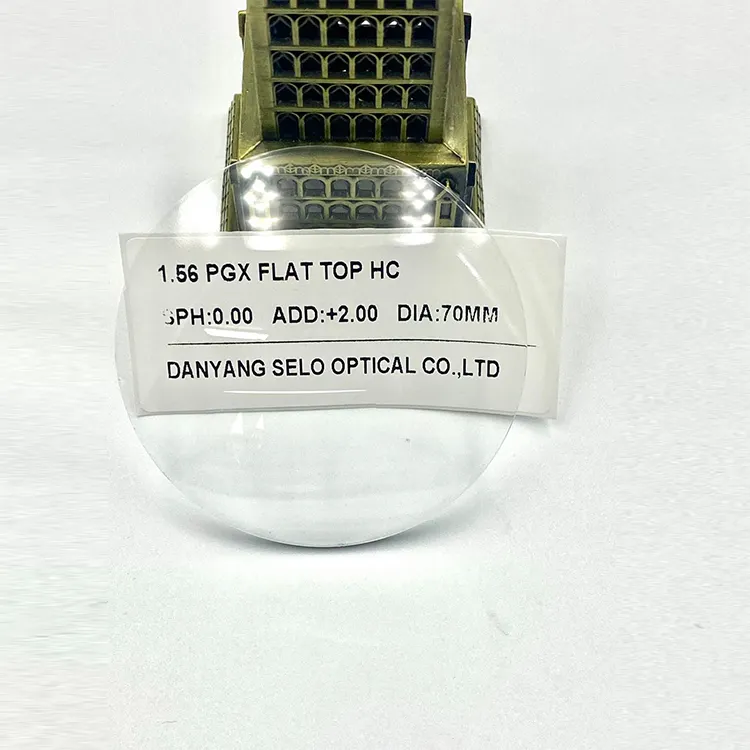 Manufacturer Wholesale Resin 1.56 PGX FLAT TOP BIFOCAL HC 70/28MM Optic Lens