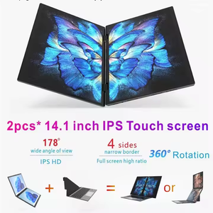 New Arrival 2 in 1 10 Points Touch Dual Screen Laptop 14inch DDR4 RAM M2 NVME SSD Cheap Laptop Notebook <strong>Computers</strong> - Product Image 4