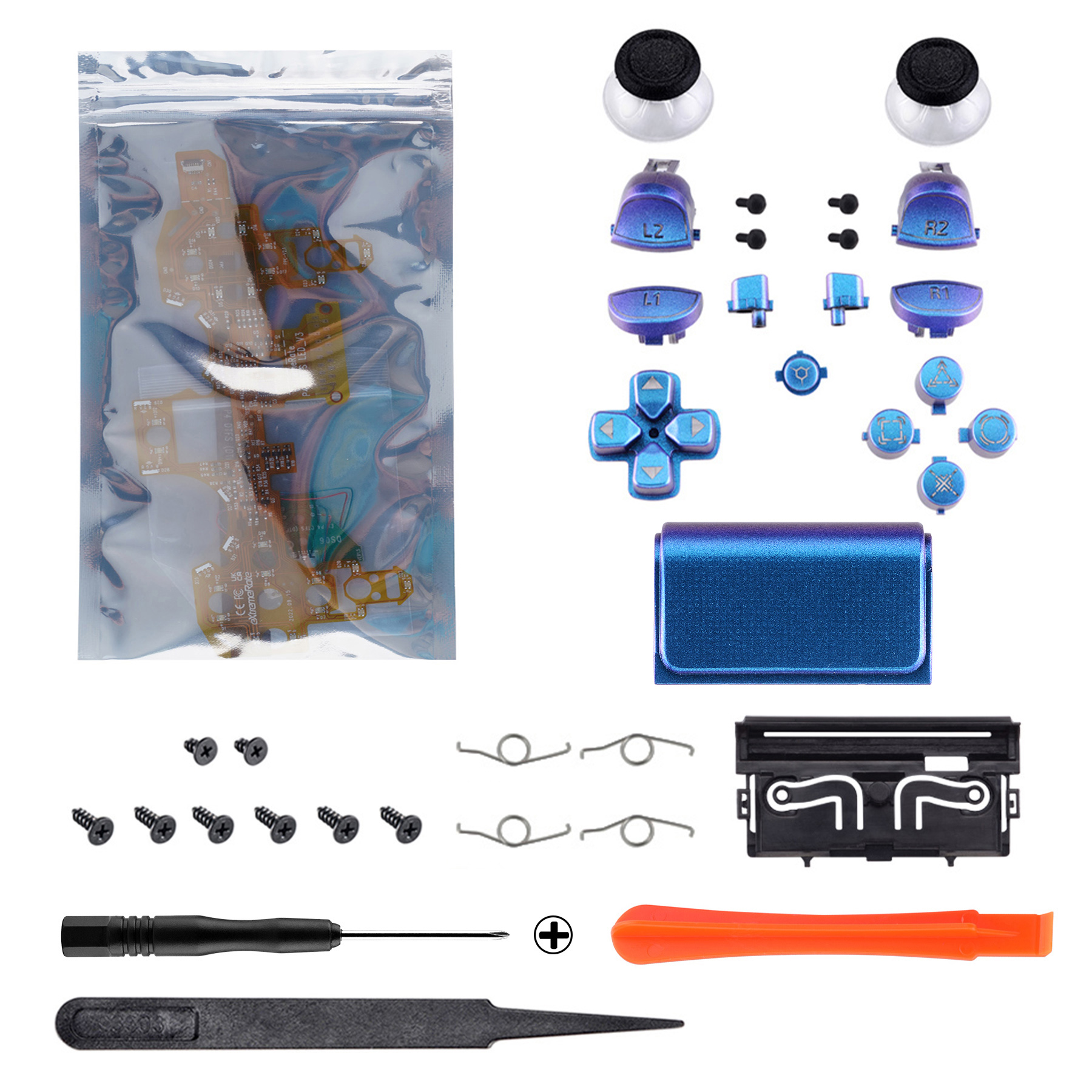 LED Kit with Chameleon Blue Purple button P4LED04