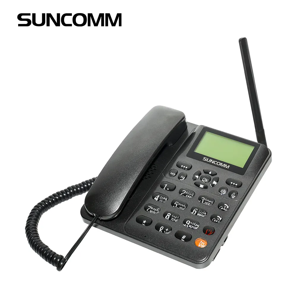 Nuovo SUNCOMM G618 GSM Dual SIM Cordless Phone MP3 FM Antenna staccabile telefono fisso con SIM Card