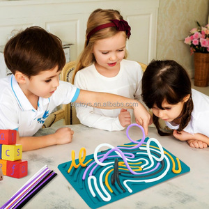 BJQ OEM Double-Sided Silicone Sensory Activity Board Unisex <strong>Fidget</strong> Toy for Kids 2-4 Years ADHD Autism 3+ Years+ Learning Tool - Product Image 4