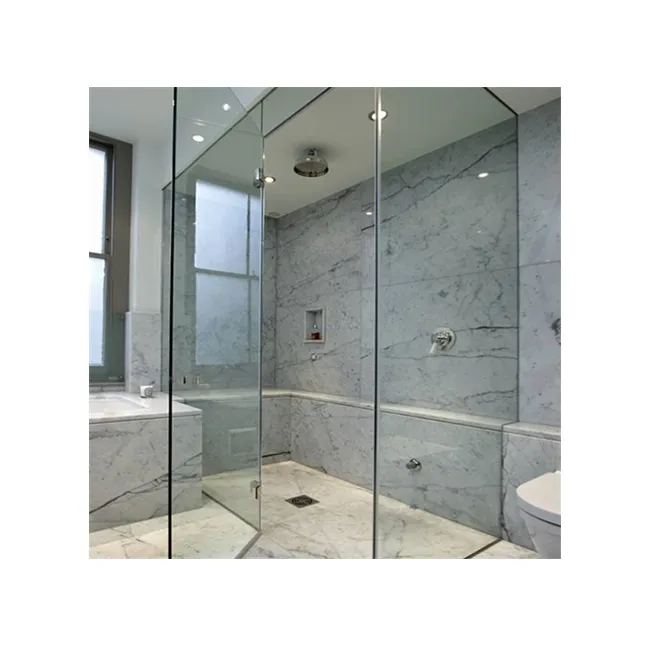 Benutzer definierte OEM-Dusch abtrennungen aus gehärtetem Glas im Industries til SUS304 Edelstahl rahmen Rechteckiges Badezimmer Glas duschraum