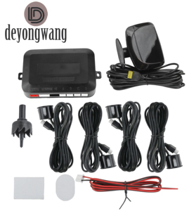 Suministro del fabricante, sistema Detector de Monitor de respaldo inverso, Sensor de marcha atrás de coche a prueba de lluvia, Kits de Sensor de estacionamiento de coche con 4 sondas - Product Image 3