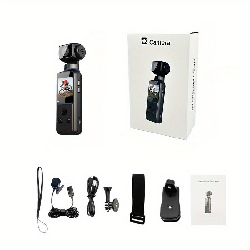 Caméra de poche 4K + connexion Wi-Fi, aucune carte requise