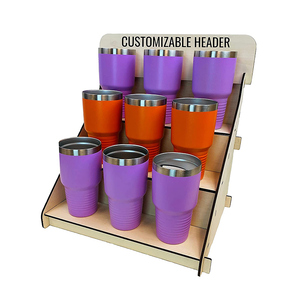 Countertop 3 <strong>Step</strong> Riser Craft Shows Wooden Portable Retail <strong>Table</strong> Product <strong>Display</strong> Stand - Product Image 6