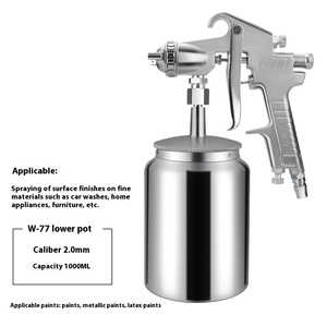 Commercio all'ingrosso di buona vendita vernice spray pneumatica per auto finitura a spruzzo pneumatica W77PQ2 pistola a spruzzo 2.0 2.5 3.0 calibro - Product Image 5