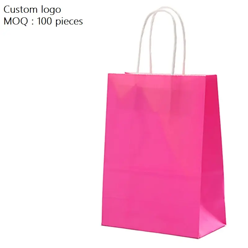 2023 hot sale china wholesale paper bag orange food clothing shopping custom gift paper bag