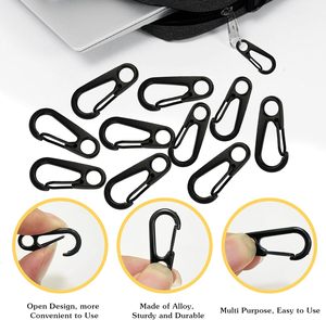 Tiny Alloy Clips Paracord Keychains Spring Loaded Lock Gate Carabiner Snap <strong>Hook</strong> Clip for Work Car Keys Ring Belt <strong>Loop</strong> Dog Tags - Product Image 4