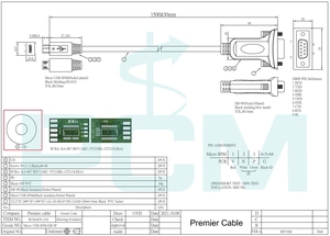 Universal Micro <strong>USB</strong> Male <strong>to</strong> RS232 DB9 Female Serial Data Converter Cable FTDI FT232RL, RS232 <strong>to</strong> <strong>USB</strong> Micro, Micro <strong>USB</strong> RS232 Cable - Product Image 6
