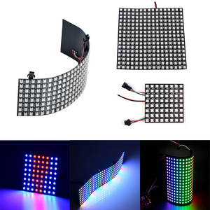 Цифровая Гибкая Светодиодная панель WS2812 5050 RGB с индивидуально адресуемой полноцветной платой дисплея 8*8,16*16,8*32 - Product Image 2