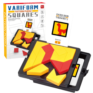 Juego de bloques de construcción de Tangram educativo interactivo, juego de lógica, tarjetas de desafío, juego de mesa, rompecabezas, juguete para chico - Product Image 3