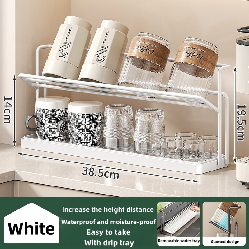 Porte-gobelet de drainage double couche blanc