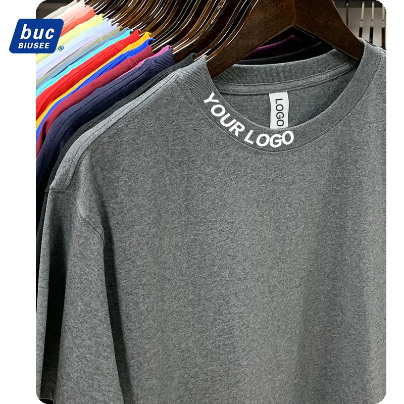 Camiseta de algodón 100% para hombre, camisa personalizada de marca, lisa, de talla grande, alta calidad, bajo Oem, cantidad mínima de 240gsm