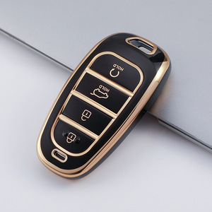 อุปกรณ์เสริมในรถยนต์ที่ใส่กุญแจสำหรับฮุนได4ปุ่ม Tucson Verna I20 TPU ฝาครอบกุญแจรถ - Product Image 5