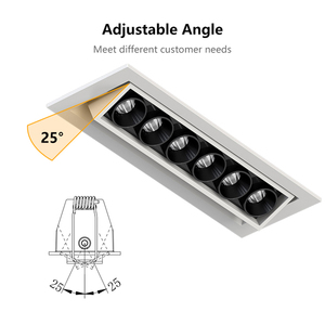 ALLWAY รางไฟส่องเฉพาะจุดแบบหัวปรับได้,ไฟดาวน์ไลท์ Led 2 5 6 8 10 20 W สินค้ามาใหม่ - Product Image 5