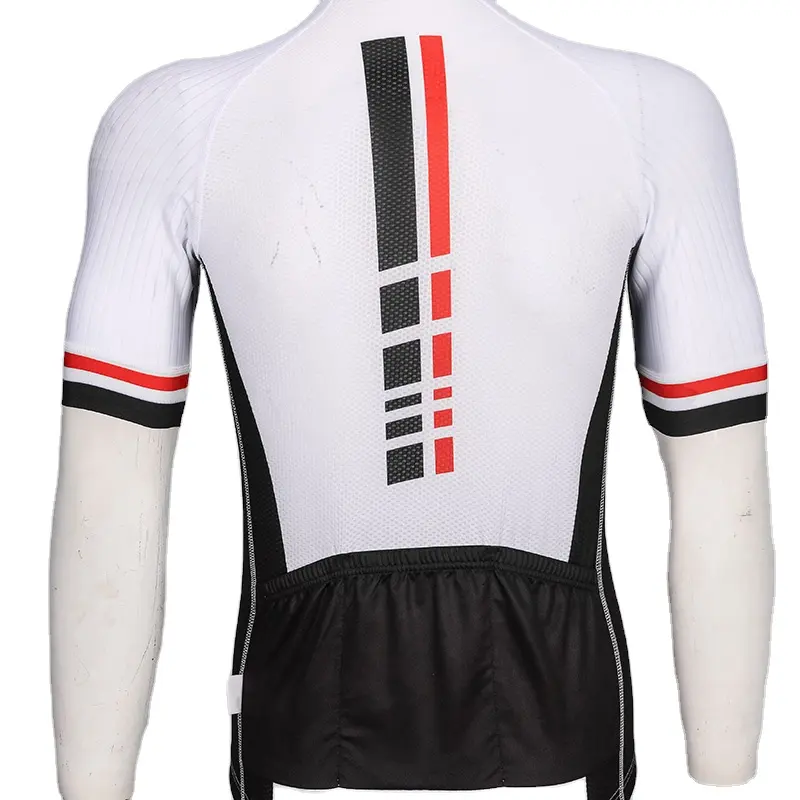Radsport Jersey Stoff Custom Personal ized Cycle Schwarz-Weiß-Jersey Rad trikot Sonnenschutz Ärmel