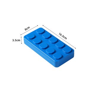 Icen yj05 vui vẻ <span class=keywords><strong>LEGO</strong></span> phong cách 8-mảnh thân thiện với môi nhựa trẻ em Bộ đồ ăn <span class=keywords><strong>Set</strong></span> với lò vi sóng an toàn Thiết kế hộp màu xanh cho du lịch & Dã Ngoại - Product Image 5