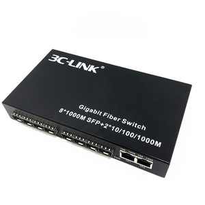 Conmutadores empresariales Conmutadores de red de 8 puertos Conmutador de fibra inteligente Gigabit Plug and Play para cámara IP - Product Image 2