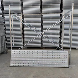 Impalcatura tubolare in acciaio H-Frame con ruote da costruzione sistema di ponteggi per la costruzione, comprese le parti della scala di assi dell'impalcatura - Product Image 3